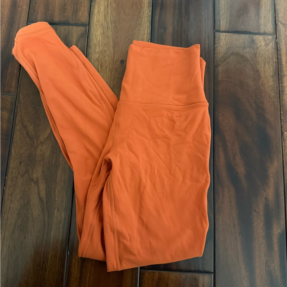 Orange Lululemon leggings size 6